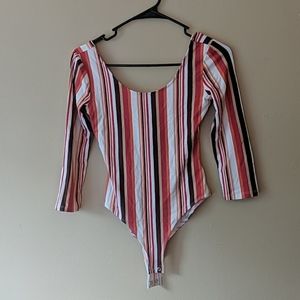 FOREVER 21 Striped Bodysuit